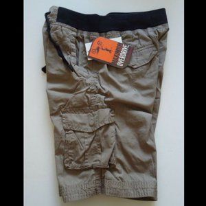 Maximum Overdrive Boys Cotton Cargo Shorts Taupe Size L